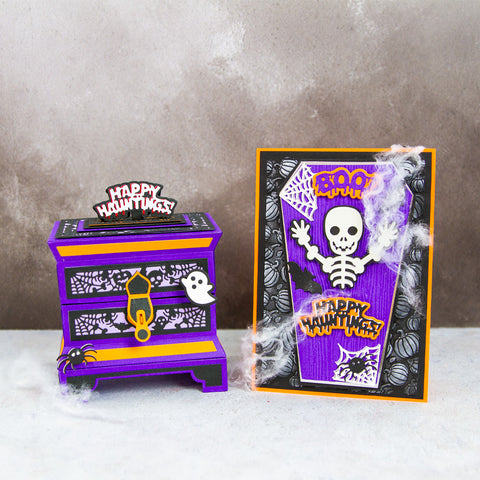 Sepulchre Box & Happy Hauntings Embellishment Die Set Collection