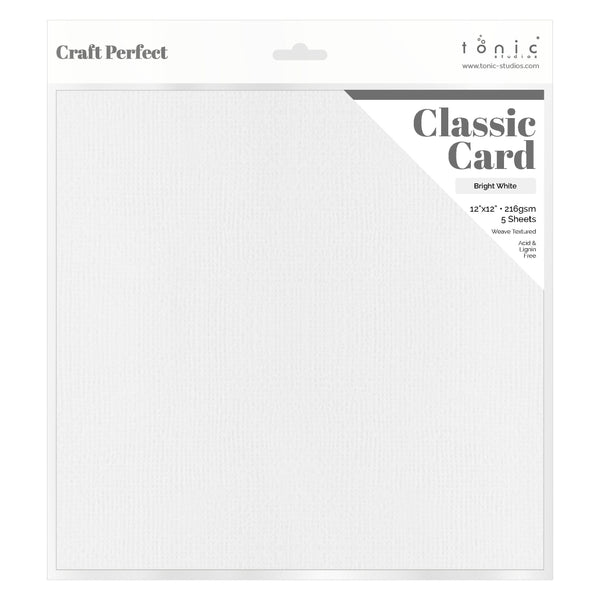 Craft Perfect Classic Card Multipack of 2 - Classic Card - Bright White -12" x 12" - 9137E2