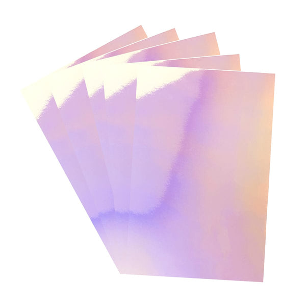 Craft Perfect Iridescent Mirror Card Craft Perfect - High Gloss Iridescent Mirror Card - Prismatic Pink - A4 (5/PK) - 8721E