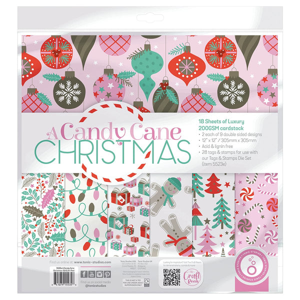 Craft Perfect New Classic Card A Candy Cane Christmas 12x12 Art Pad - 5535e