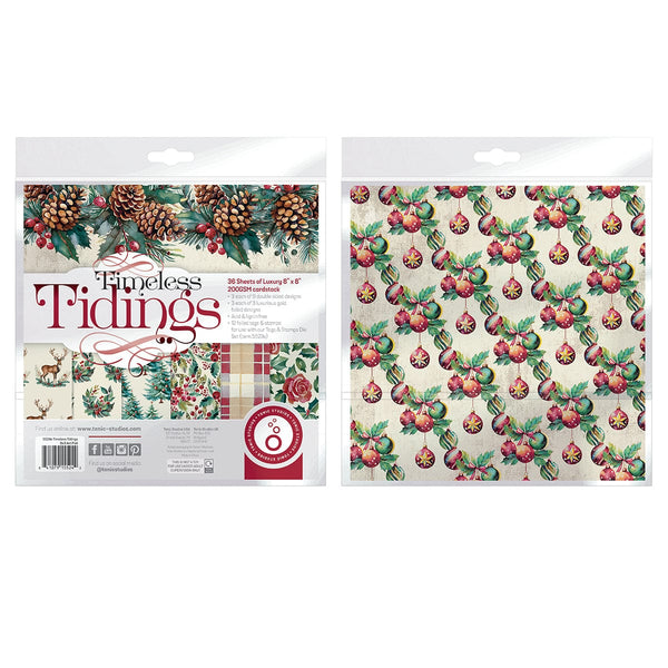 Craft Perfect Printed Papers Tonic Studios -Timeless Tidings 8x8 Art Pad - 5524e