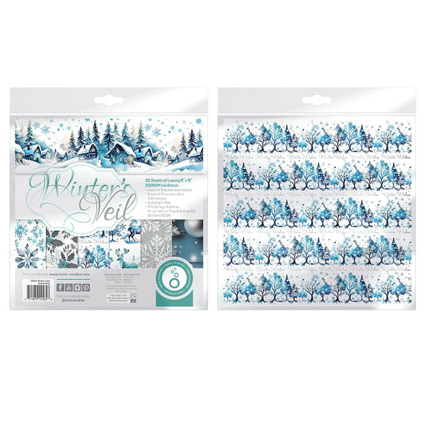 Craft Perfect Printed Papers Winter's Veil 8x8 Art Pad - 5564e