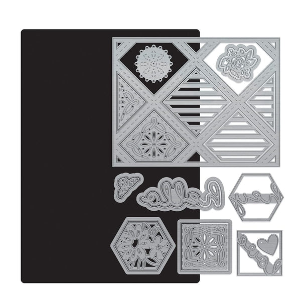 Tonic Studios bundle Hexagon & Diamond - Stamp & Die Set -BFM02