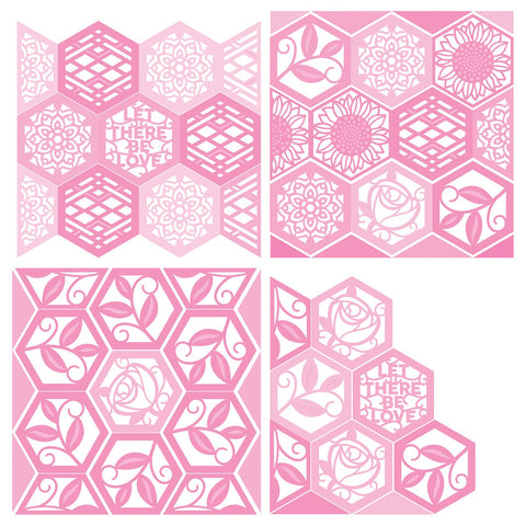 Tonic Studios bundle Marvellous Mosaic Hexagons Die Set - 5498e