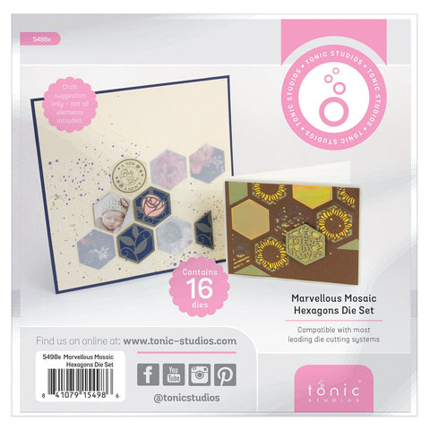 Tonic Studios bundle Marvellous Mosaic Hexagons Die Set - 5498e