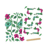 Load image into Gallery viewer, Tonic Studios bundle Tropical Floral Frames Rub-On Transfers - 5748e