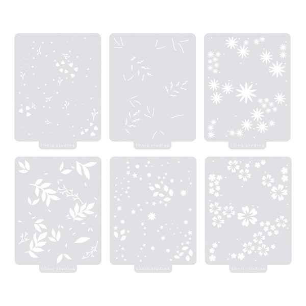 Tonic Studios Designers Choice Fancy Floral Layering Die & Stencil Set - 5450e