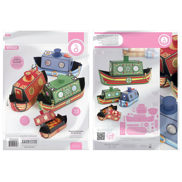 Tonic Studios Die Cutting Charming Canal Boat GIft Box Die Set - 5756e