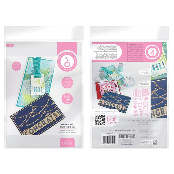 Tonic Studios Die Cutting Scribbles and Textures Die Set -5591e