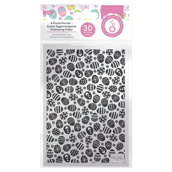 Tonic Studios Embossing Folder A Pastel Parade Easter Eggstravaganza 3D Embossing Folder - 5693e