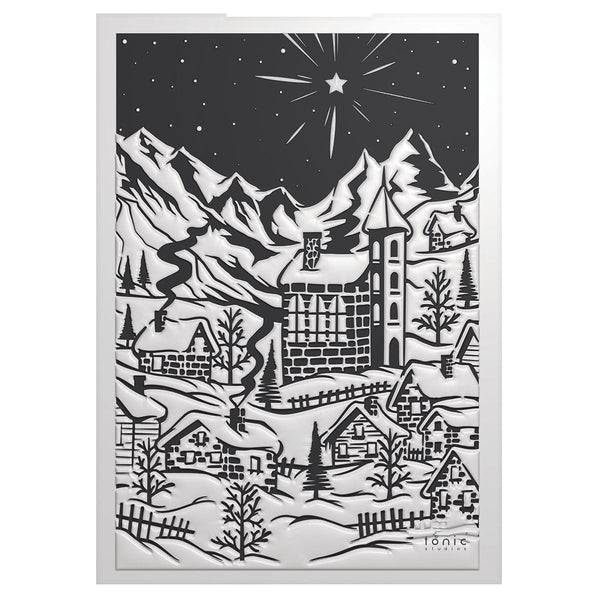 Tonic Studios Essentials A Very Festive Fayre Winter Village 3D Embossing Folder - 5557e