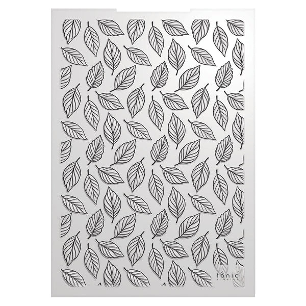 Tonic Studios Essentials Harvest Cascade A Swirl of Leaves 3d Embossing Folder - 5546e