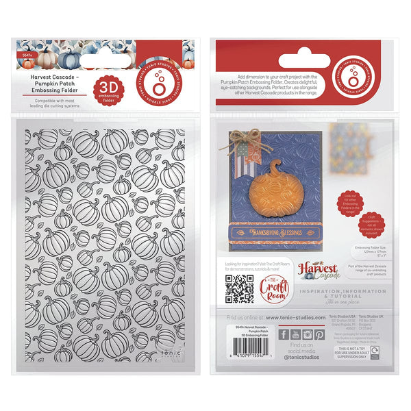 Tonic Studios Essentials Harvest Cascade Pumpkin Patch 3d Embossing Folder - 5547e