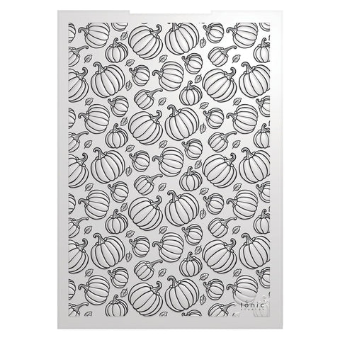 Tonic Studios Essentials Harvest Cascade Pumpkin Patch 3d Embossing Folder - 5547e