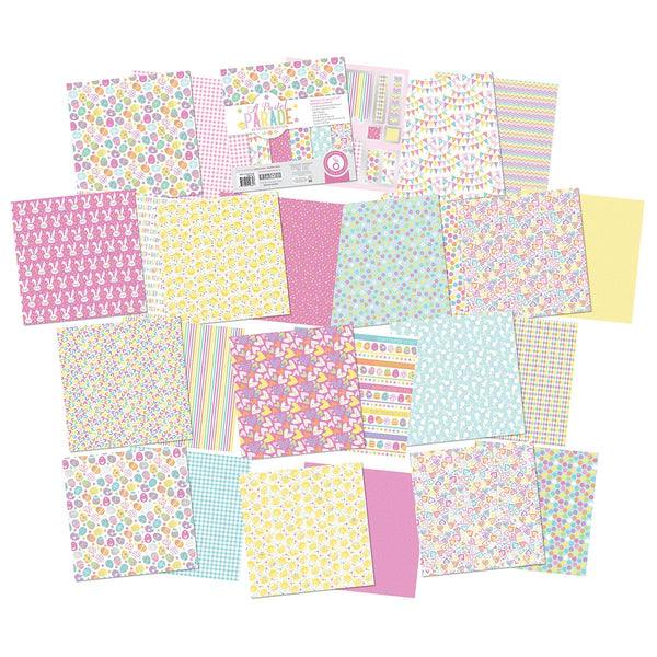 Tonic Studios Printed Papers A Pastel Parade 8" x 8" Patterned Paper Pad - 5684e