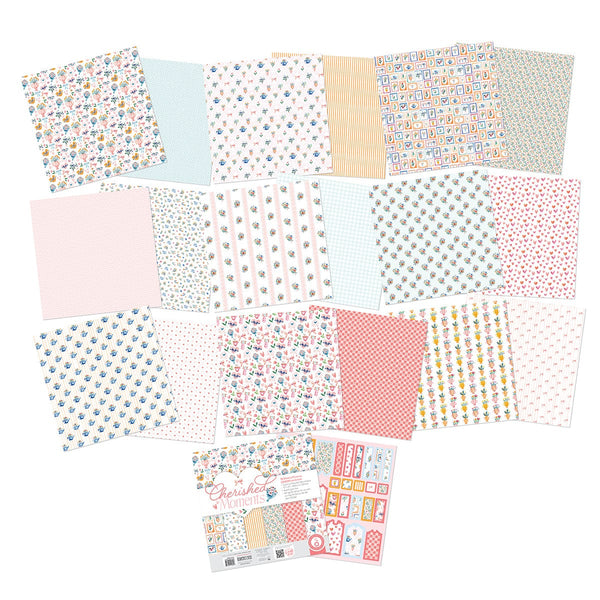 Tonic Studios Printed Papers Cherished Moments - 12" x 12" Patterned Paper Pad - 5849e