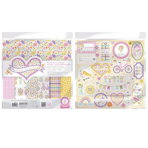 Tonic Studios Printed Papers Spring Has Sprung - 12" x 12" Patterned Paper Pad - 5758e