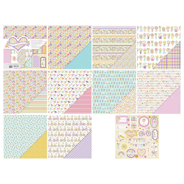 Tonic Studios Printed Papers Spring Has Sprung - 12" x 12" Patterned Paper Pad - 5758e