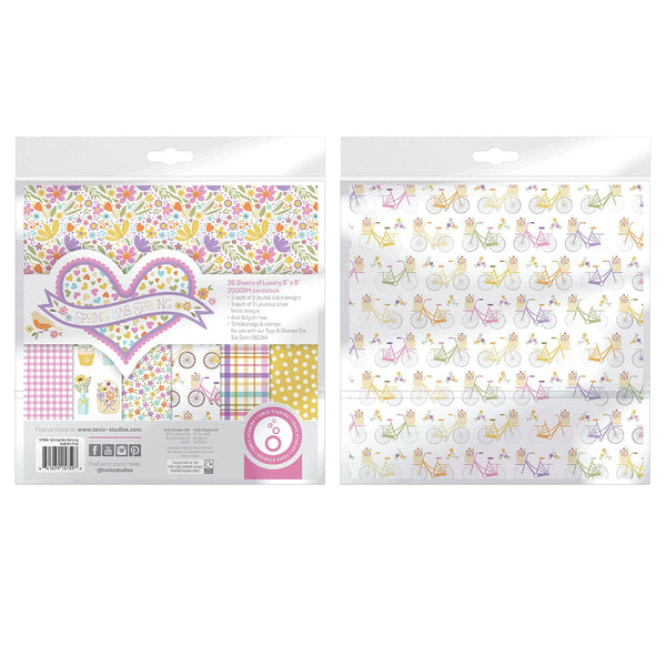 Tonic Studios Printed Papers Spring Has Sprung 8" x 8" Patterned Paper Pad - 5759e