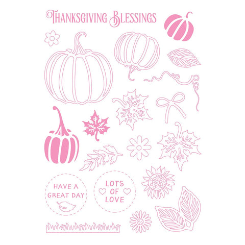 Tonic Studios Stamps Harvest Cascade Stamp Set - 5550e