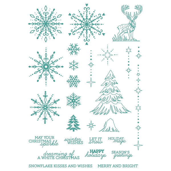 Tonic Studios Stamps Winter's Veil Stamp Set - 5571e