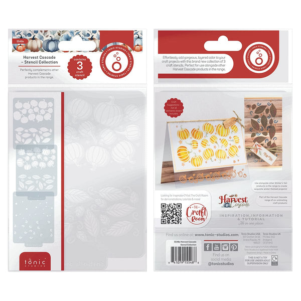 Tonic Studios Stencils Harvest Cascade 3 Stencil Set - 5548e