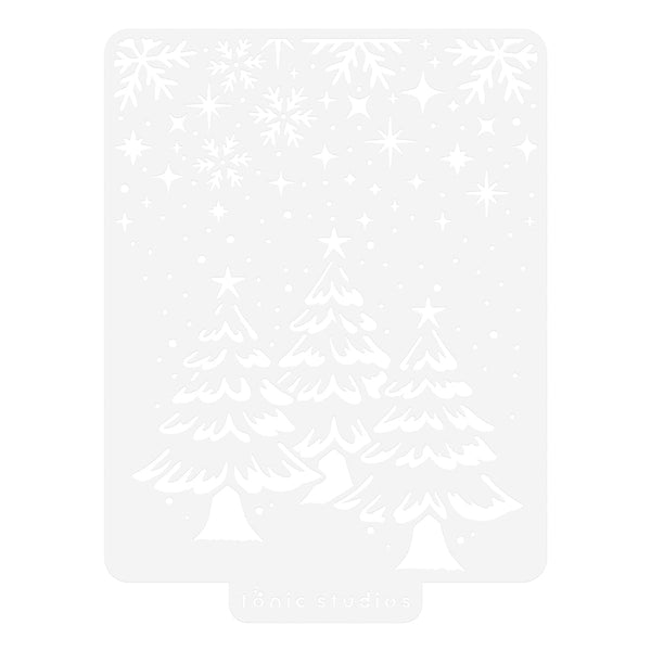 Tonic Studios Stencils Winter's Veil Three Tree Stencil Set - 5569e