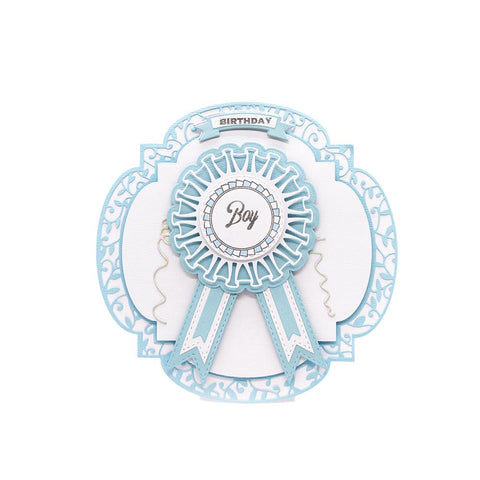 Ribbon Rosette Die & Stamp Set