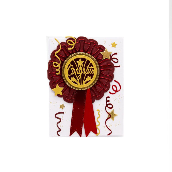 Ribbon Rosette Die & Stamp Set