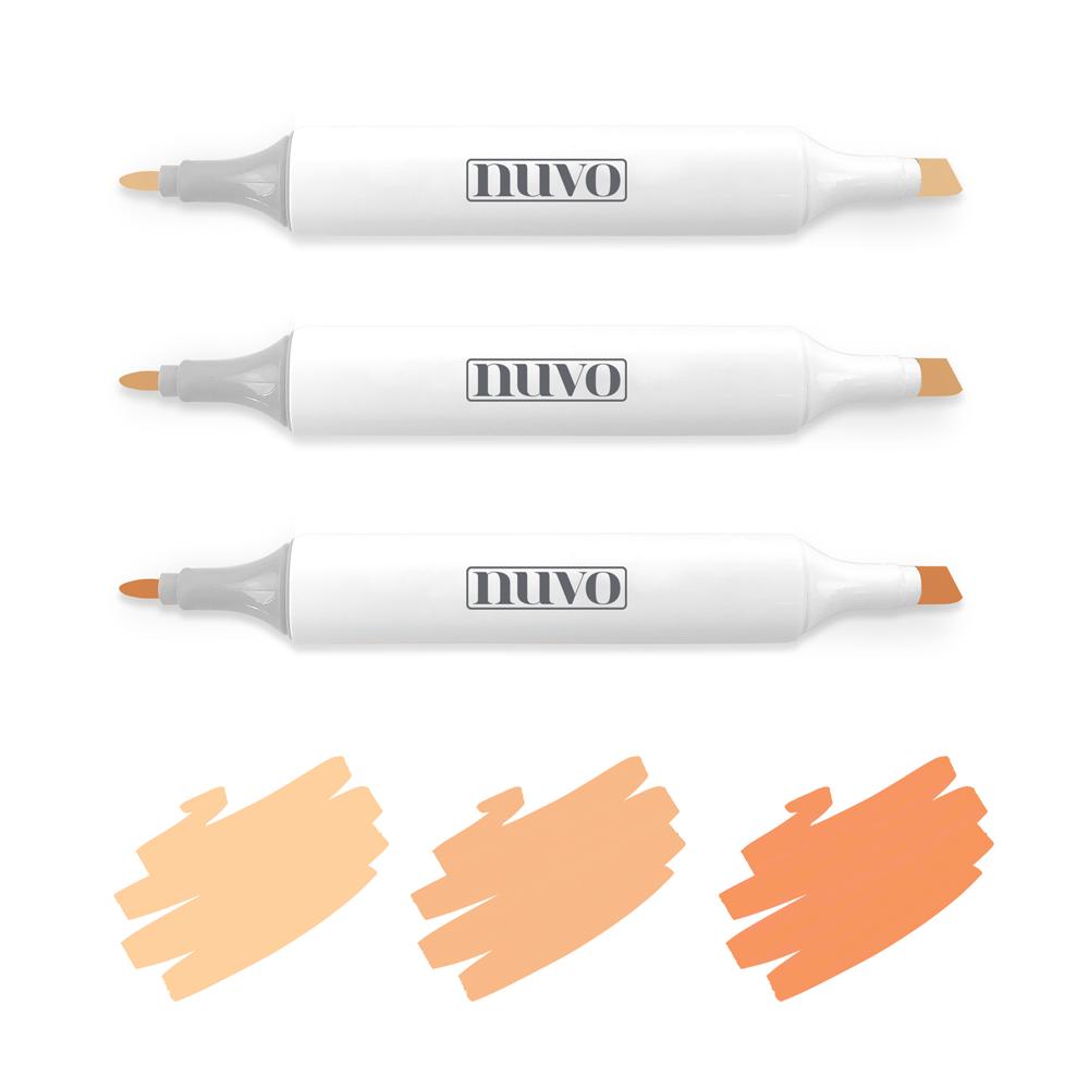 Natural Browns Alcohol Marker Pen Collection, 3 pack - Nuvo