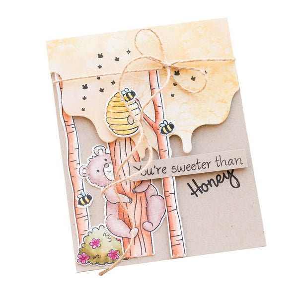 Stamp Club - Hungry Honey Bears - Stamp & Die Set - SC20