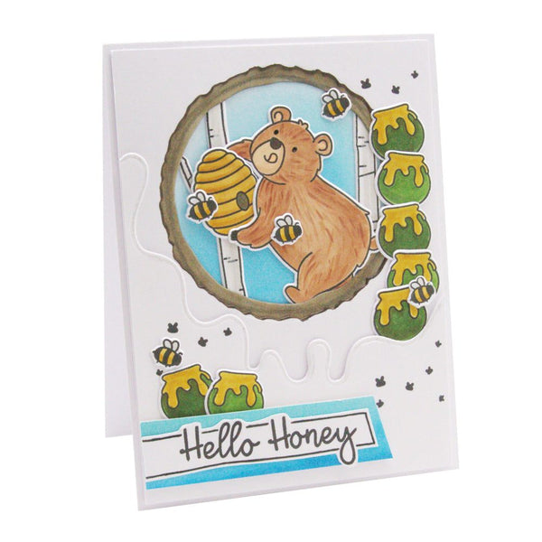 Stamp Club - Hungry Honey Bears - Stamp & Die Set - SC20