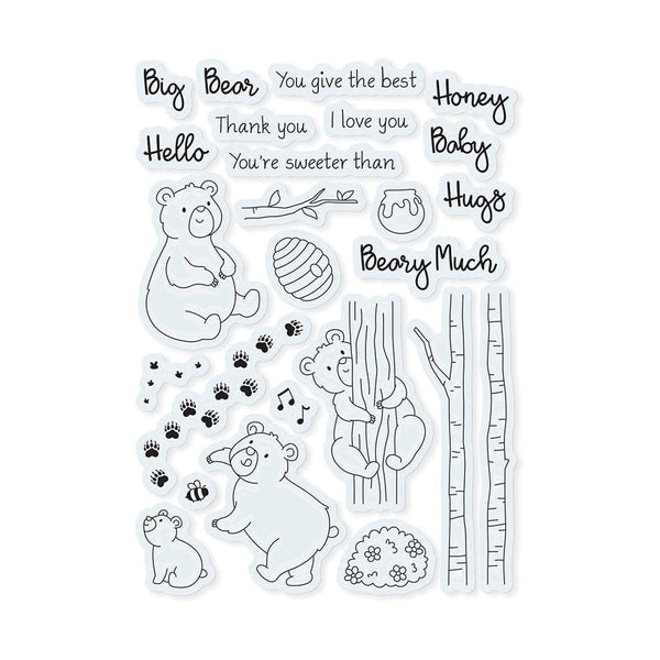 Stamp Club - Hungry Honey Bears - Stamp & Die Set - SC20