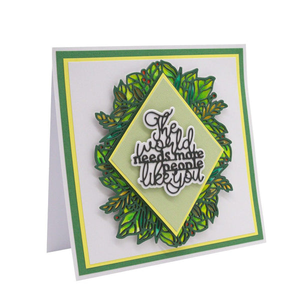 Foliage Frames & Inspiring Sentiments - Die Set Collection - DB071