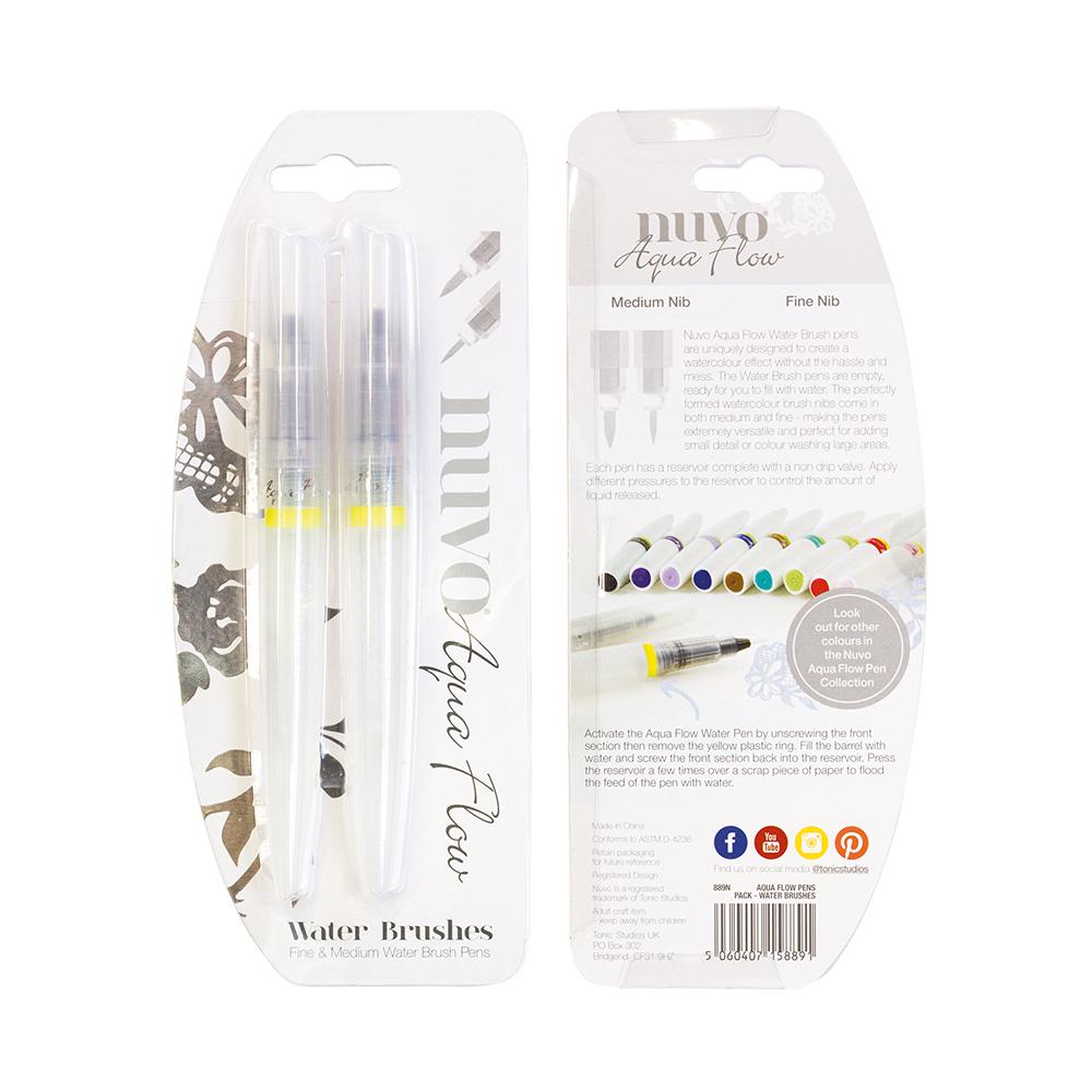 Set of 3 Aqua-Flo Water Brushes for Watercolor Painting