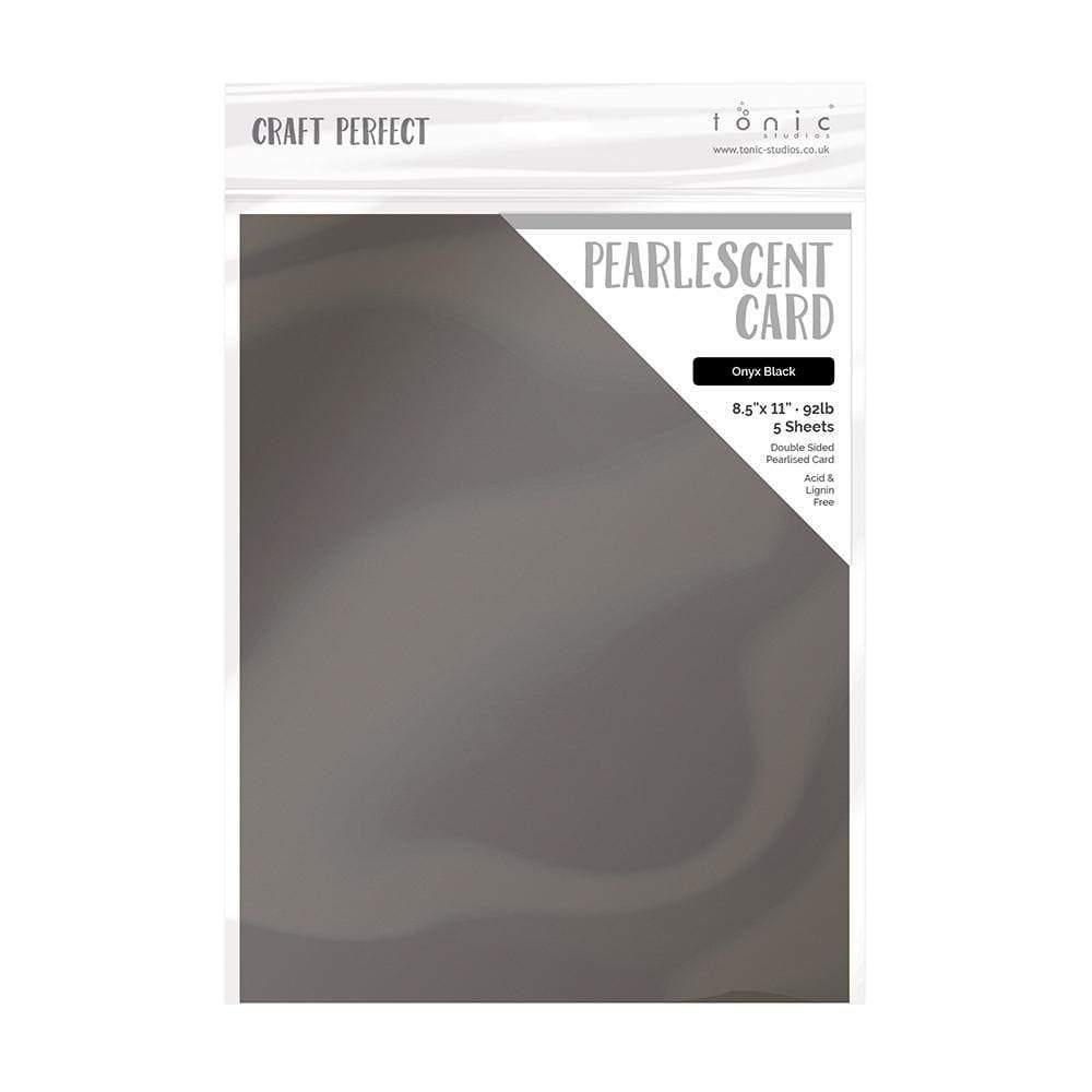 Craft Perfect | Pearlescent Card | 8.5x11 5/Pkg | Onyx Black