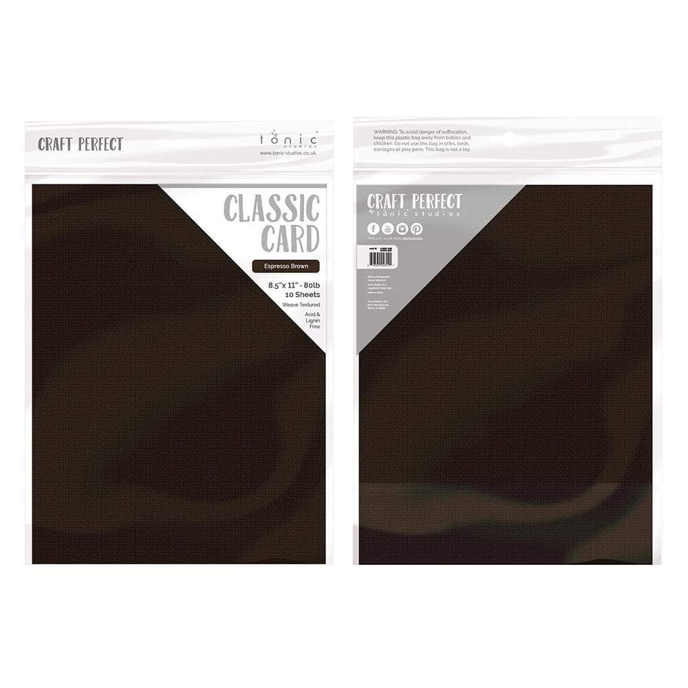 8.5X11 Espresso Brown Weave Textured Cardstock (10 Pack) - 9624e