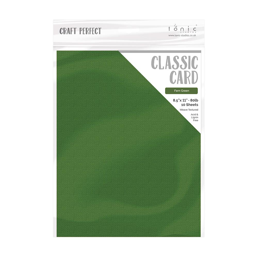 Craft Perfect Weave Textured Classic Card 8.5 inchx11 inch 10/Pkg-Fern Green