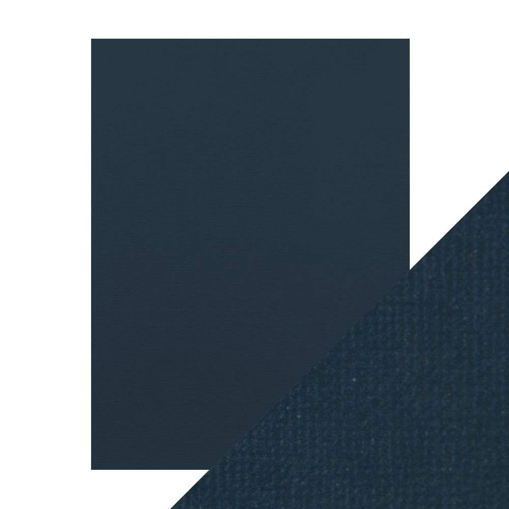 Navy Blue Cardstock, Fine Linen Textured Finish
