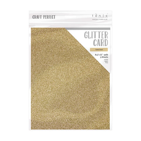 8.5x11 Gold Dust Glitter Cardstock (5 pack) - 9960e