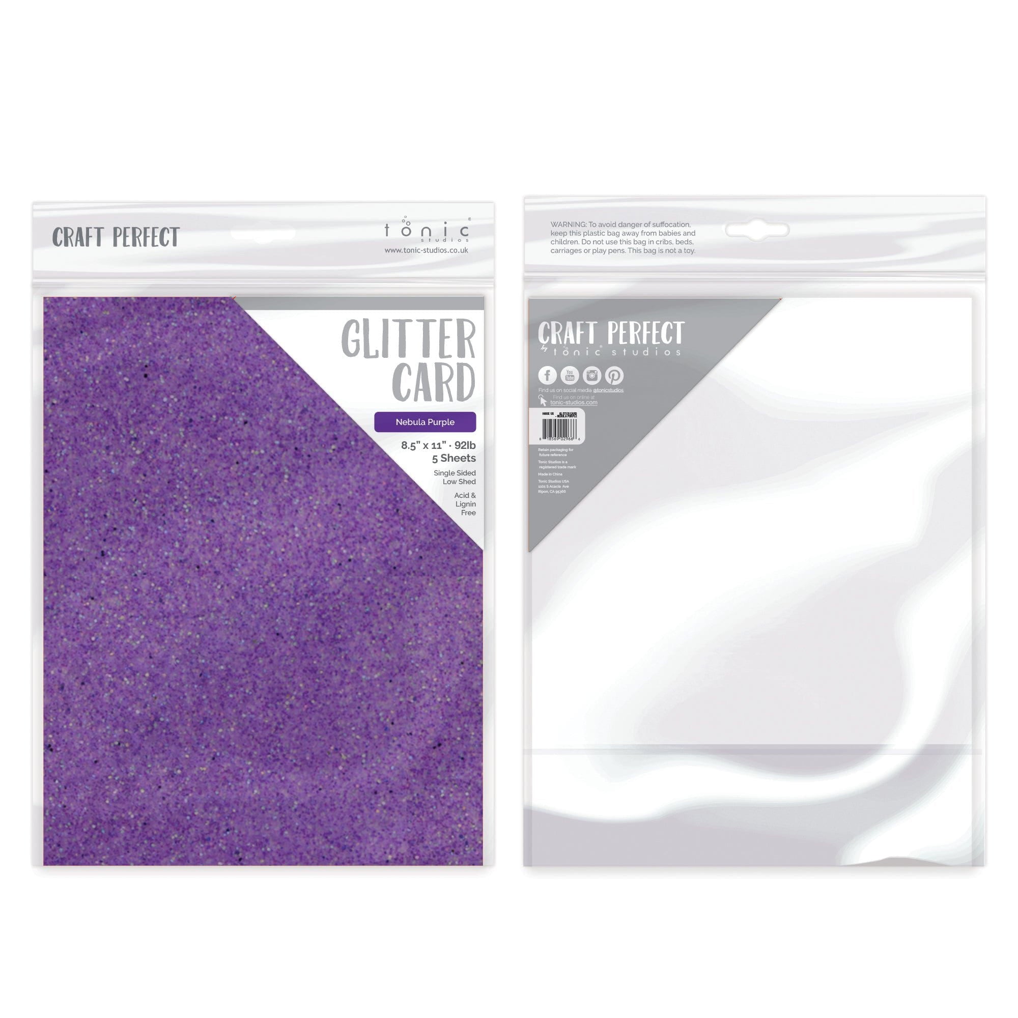 Hunkydory Diamond Sparkles A4 Shimmer Card Purple Lavender | 10 Sheets