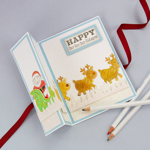 Santa's Sleigh Die Set, Stamp Set & Shaker Creator Blister Pack Bundle