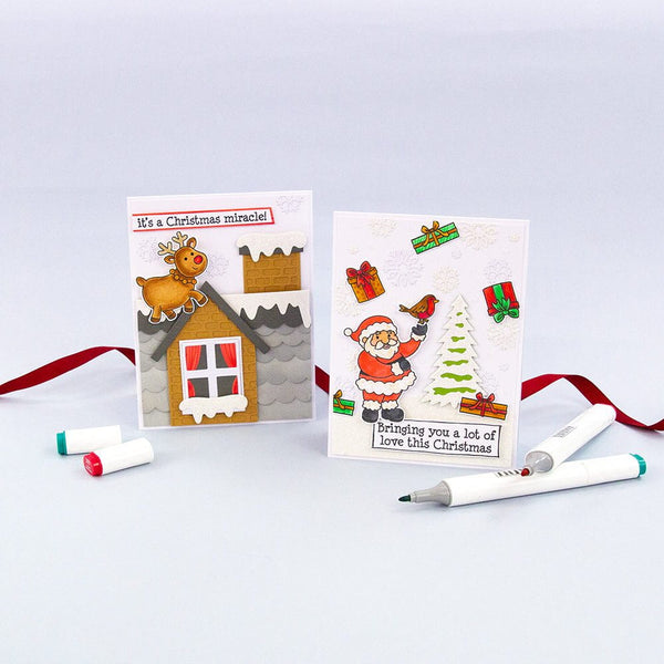 Santa's Sleigh Die Set, Stamp Set & Shaker Creator Blister Pack Bundle