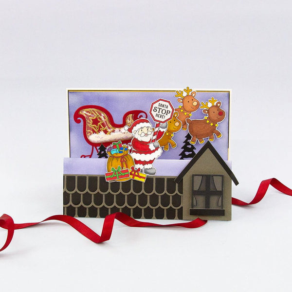 Santa's Sleigh Die Set, Stamp Set & Shaker Creator Blister Pack Bundle