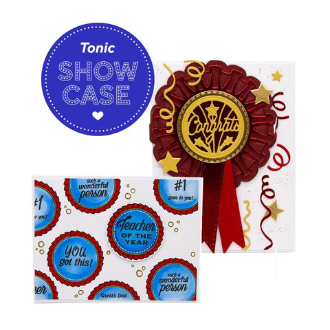 Ribbon Rosette Die & Stamp Set