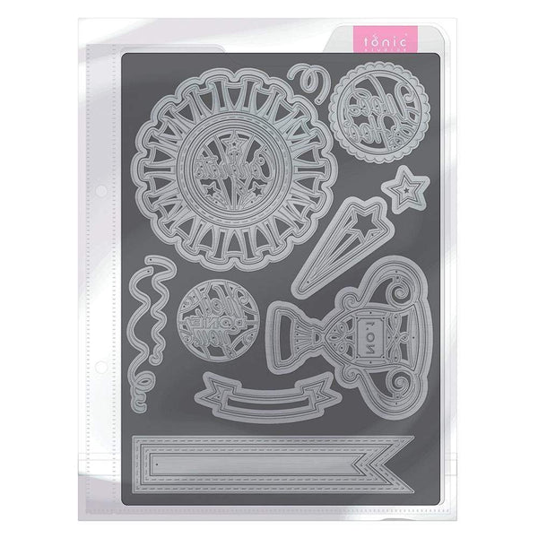 Tonic Studios bundle Ribbon Rosette Die & Stamp Showcase Set - SHOW16