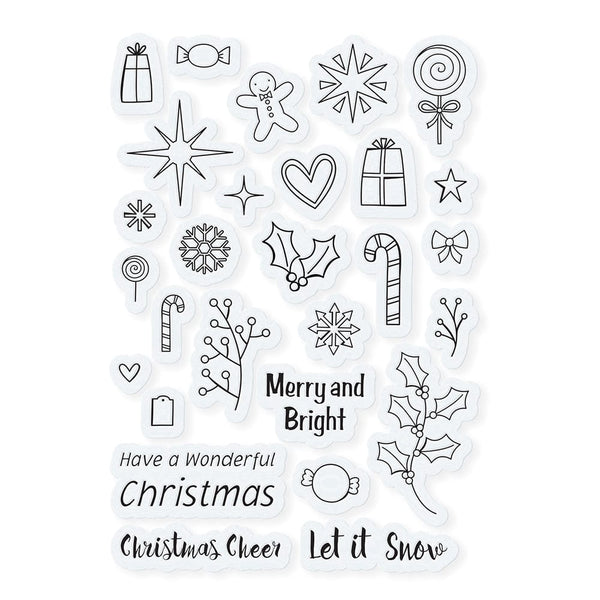 Tonic Studios Shaker Creator Christmas Confetti Sentiments Stamp Set (A6) - 4920E