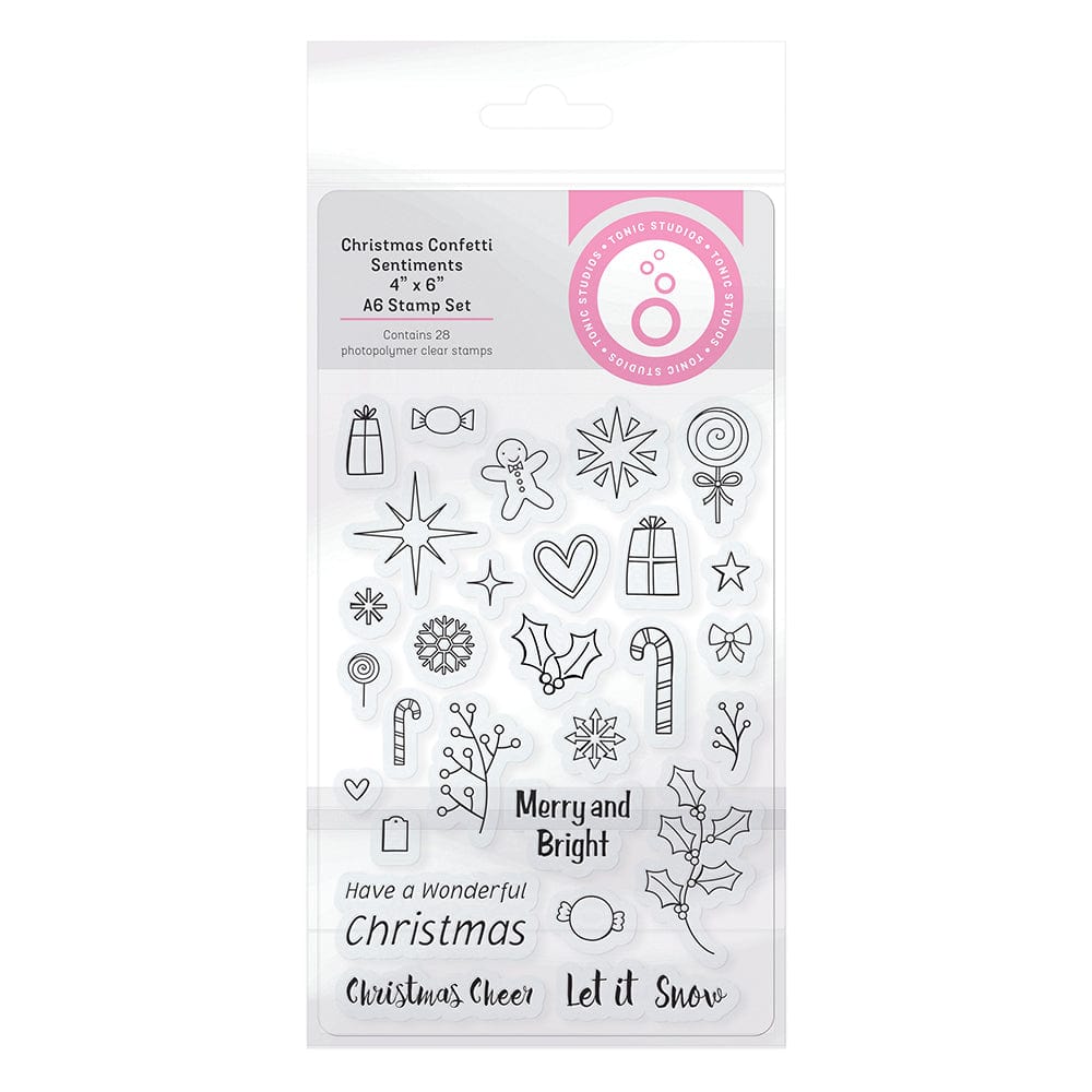 Gourmet Rubber Stamp Colorful Confetti Background