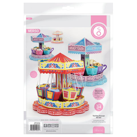 Tonic Studios Showcase Twirling Tea Cups Die Set - 5431e