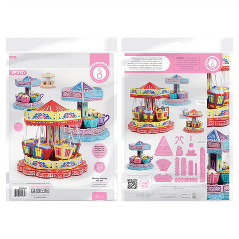 Tonic Studios Showcase Twirling Tea Cups Die Set - 5431e